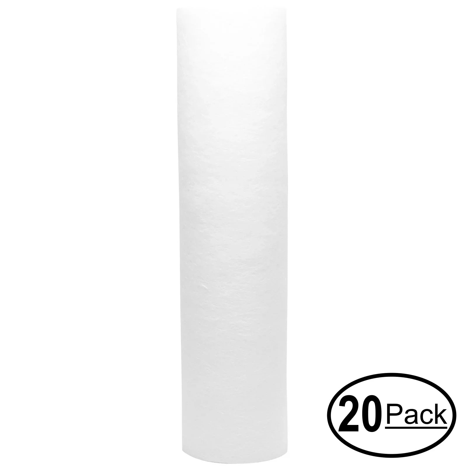 20-Pack Replacement for H2O Distributors USRO5-60-QC-38-USA Polypropylene Sediment Filter - Universal 10-inch 5-Micron Cartridge for H2o Distributors 5-Stage RO System 60 GPD - Denali Pure Brand