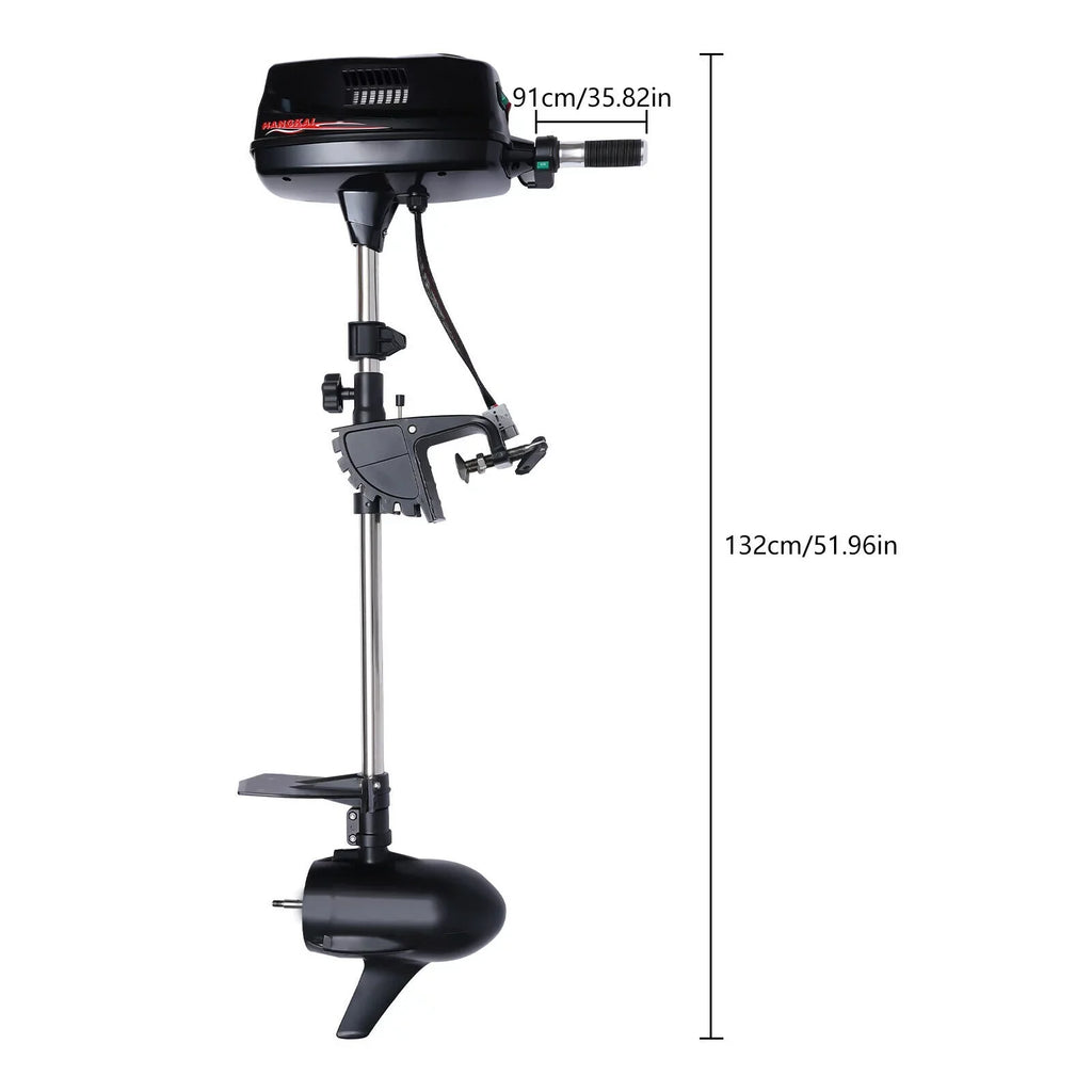 ZhdnBhnos 2.2KW 60V 10HP Heavy Duty Outboard Motor Fishing Boat Engine Powered Brushless Trolling Motor Tiller Control 3000 R/Min