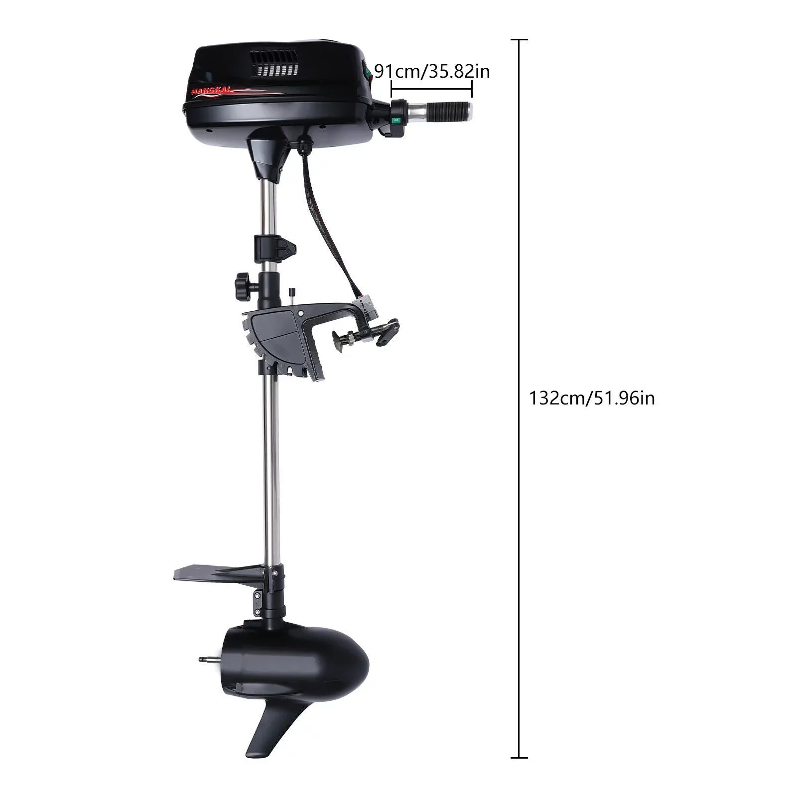 ZhdnBhnos 2.2KW 60V 10HP Heavy Duty Outboard Motor Fishing Boat Engine Powered Brushless Trolling Motor Tiller Control 3000 R/Min