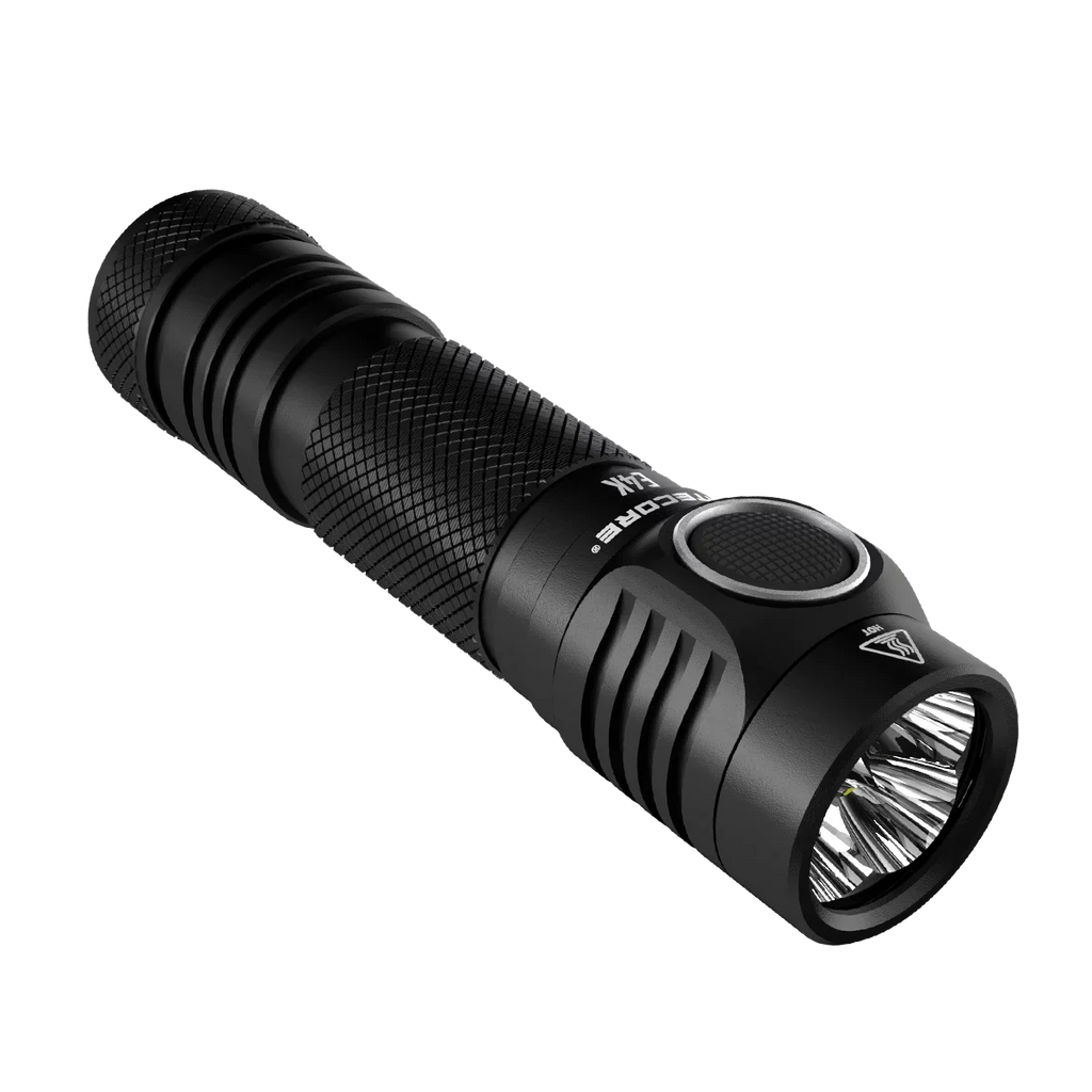 Combo: NITECORE E4K Compact EDC Flashlight - 4400 Lumens -1x NITECORE 21700 Battery Included w/Nitecore UT32 Dual Emitter Headlamp -1100 Lumens