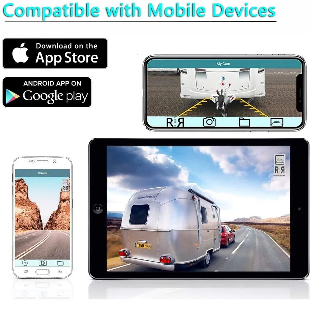 JahyShow Magnetic WiFi Wireless Backup Camera; Powerful 9600mAh Battery; Ideal for Front/Rear View