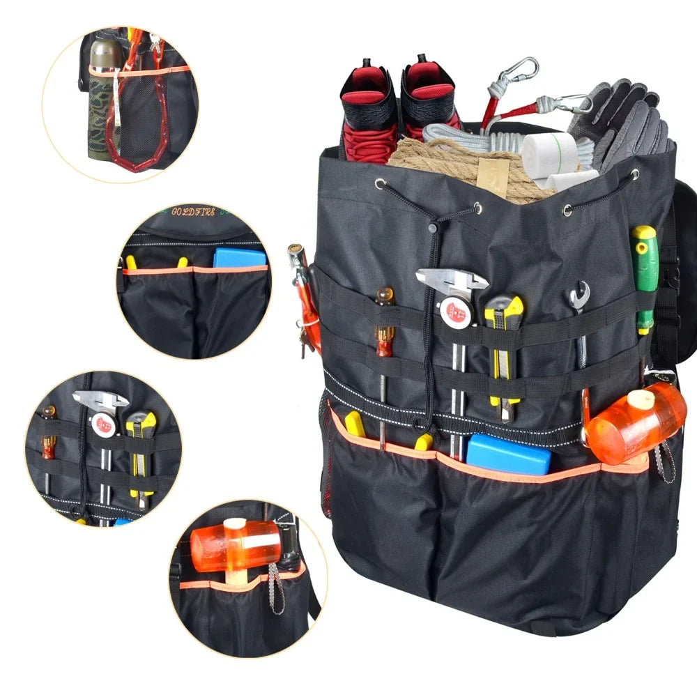 Large Capacity Tire Trash Backpack Spare Tire Tool Storage Bag SUV Trunk Organizer For Wrangle JK JL Off-Road Outdoors Recovery