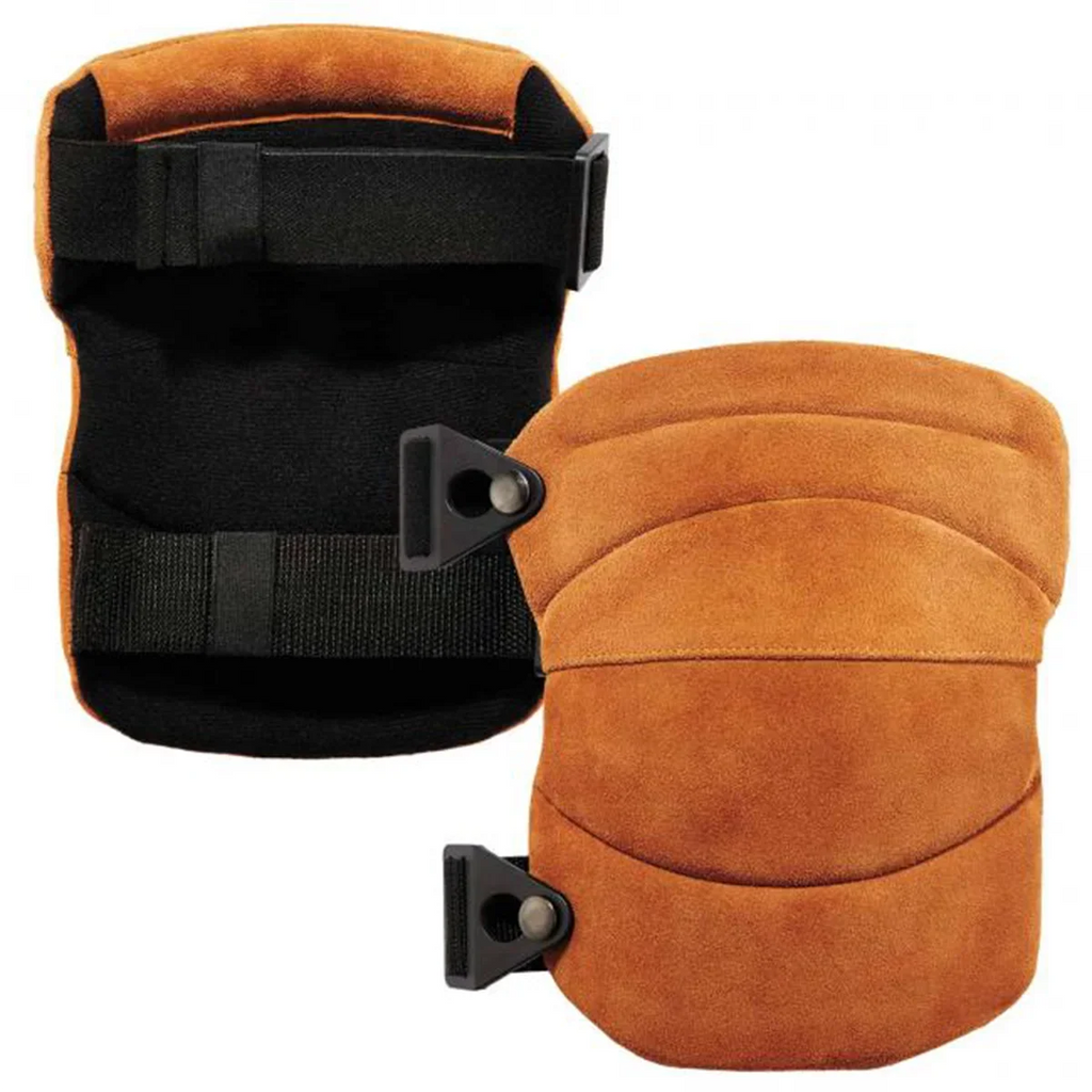 Ergodyne ProFlex® 230LTR Leather Knee Pads - Wide Soft Cap; Brown