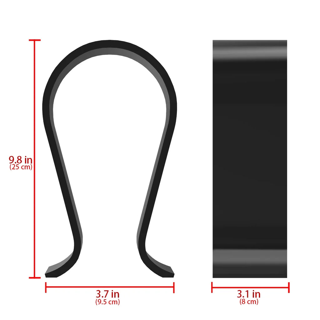 Geekria Acrylic Omega Headphone Stand for Over-Ear Headphones; Gaming Headset Stand; Desk Display Hanger Compatible with Sony; AKG; Sennheiser; JVC; Philips; Bang & Olufsen Headsets (Black)