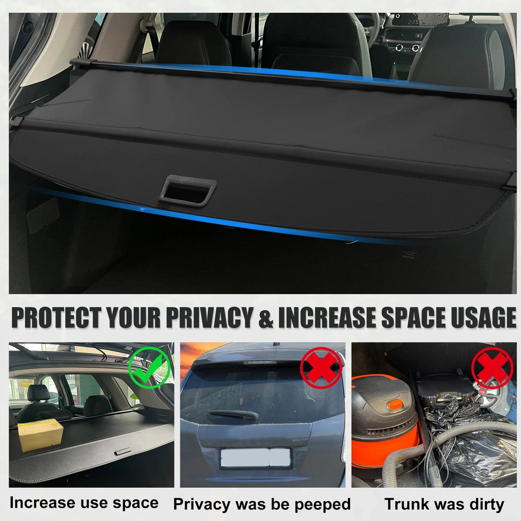 Unique Bargains Retractable Cargo Cover for Jeep Grand Cherokee 2022-2023 Rear Trunk Shielding Shade Black