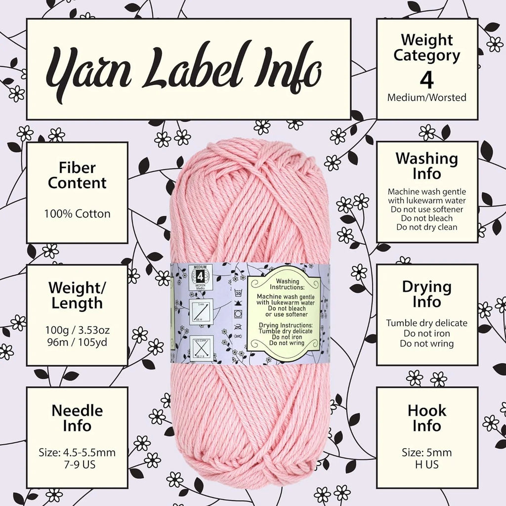 Jubileeyar Daity Light Yar - Worsted Weight Cotto - 100G/Skei - Shades Of Blue - 4 Skeis