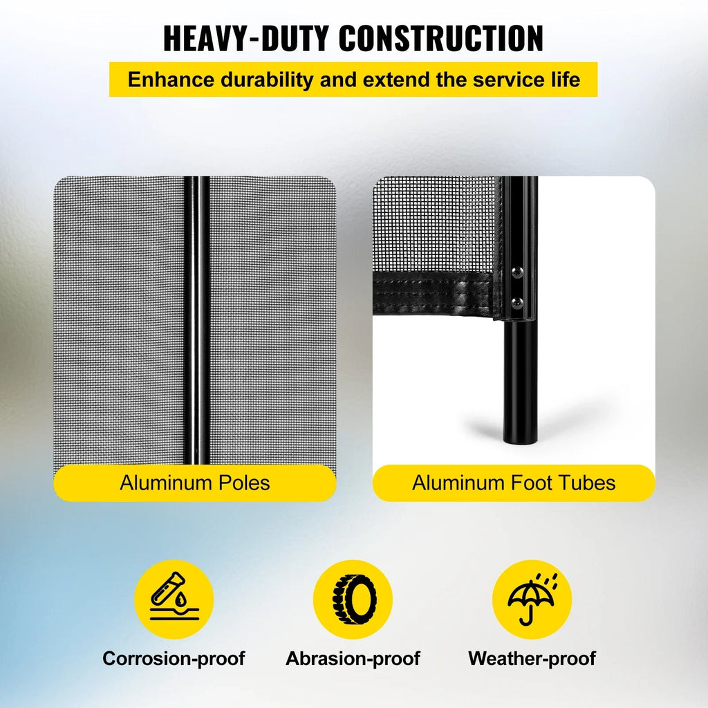 Pool Fencing Mesh; 4 x 12 ft Swimming Pool Fence; 1000D Fabric Removable Pool Fence with Aluminum Poles and Foot Tubes; Breathable Pool Fences for Inground Pools for Security and Privacy