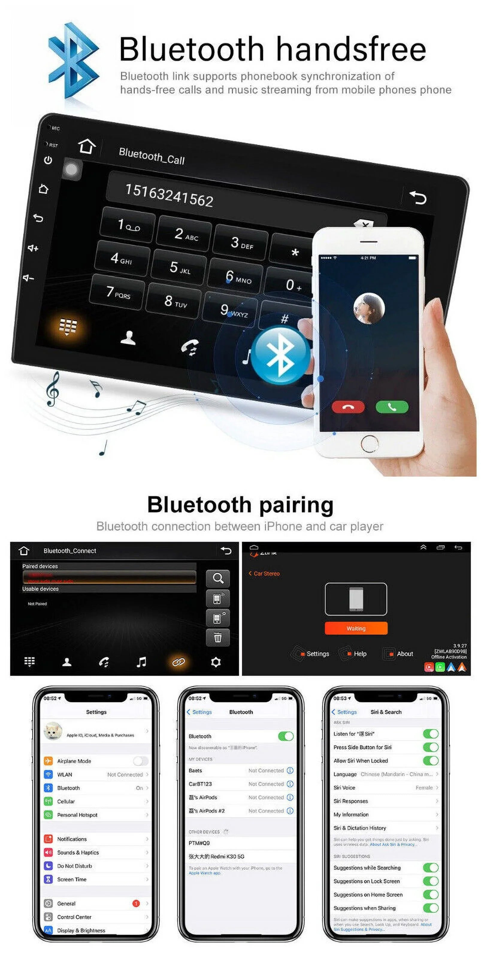 Fit VW Volkswagen Jetta Passat 9" 1280*720 IPS Android 12 Car Stereo Radio Apple Carplay GPS 2+32GB