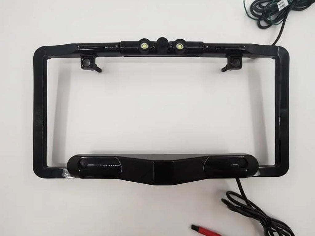 BOYO Vision VTLBSD1 Ultra-Slim Full-Frame License Plate Backup Camera with Built-in Blind Spot Detection and LED Lights; VTLBSD1