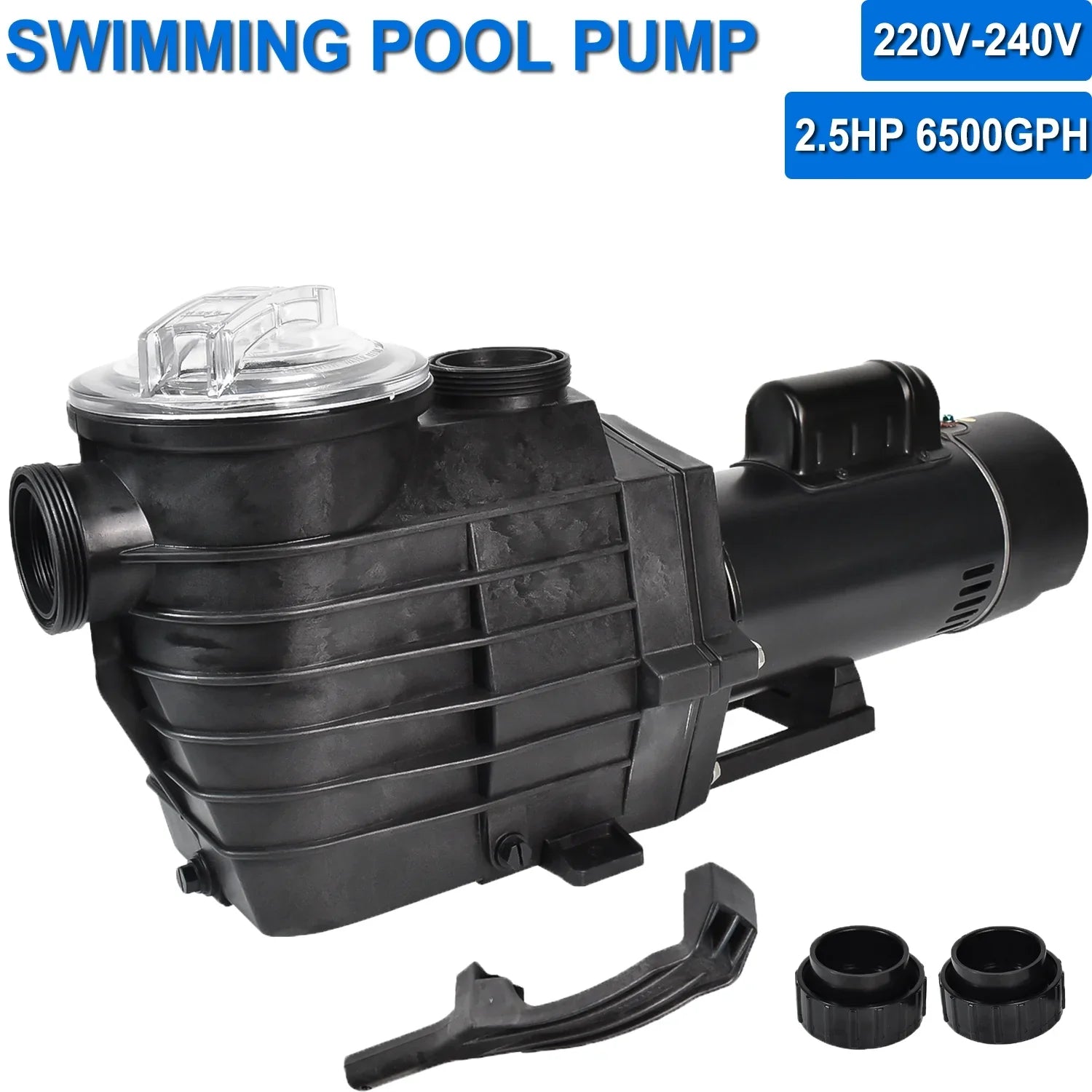 iMeshbean 2-Speed 2.5HP Motor Swimming Pool Pump; 230V 9000GPH/4140GPH; Above Ground Pool Pump In-ground Pool Pump; Head Max 98FT; w/ Strainer Basket& NPT Connectors