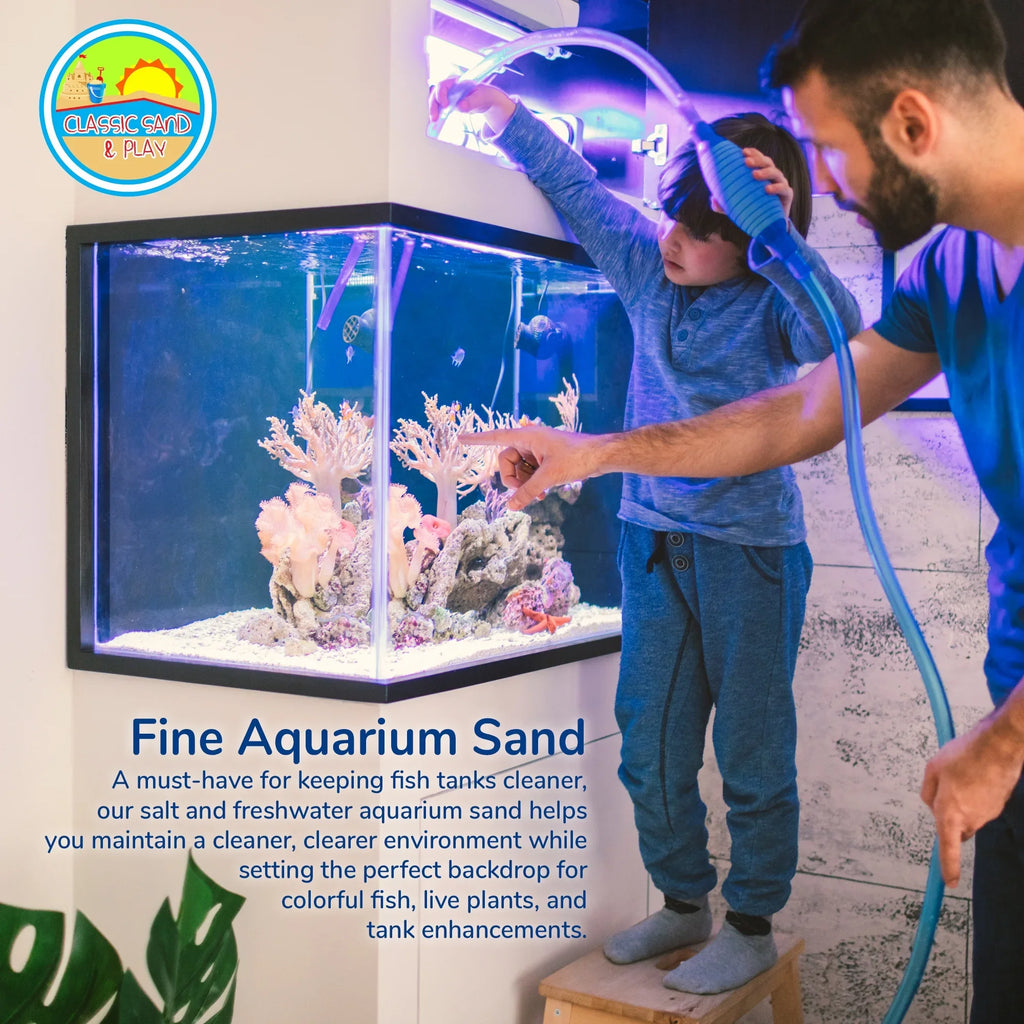 CLASSIC SAND & PLAY Natural Aquarium Sand for Freshwater and Saltwater Tanks; 40 lb. Orange
