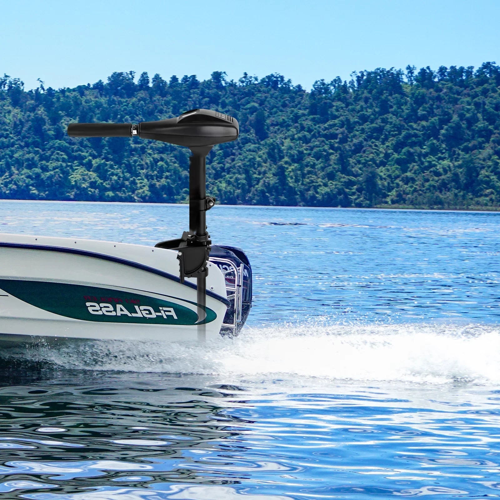 LOYALHEARTDY 58lbs Voltage-driven Outboard Motor Fishing Boat Engine Saltwater Brush Trolling Motor for Kayak Inflatable Boat