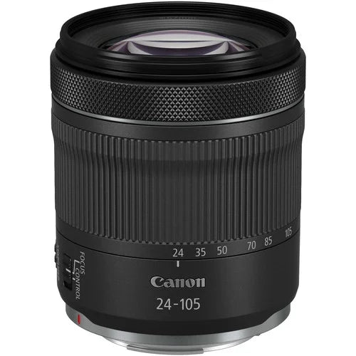 Canon EOS R5 Full Frame Mirrorless Camera with RF 24-105mm STM & 75-300mm III + 420-800mm HD Lenses; Accessories: 2X 64GB Memory Cards; LED Video Light; Microphone; Extra Battery; Case & More