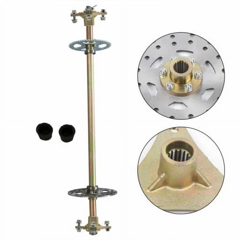 29"Go Kart Rear Live Axle Kit;Brake Assembly;Sprocket &Hub Fits Drift Trike Quad