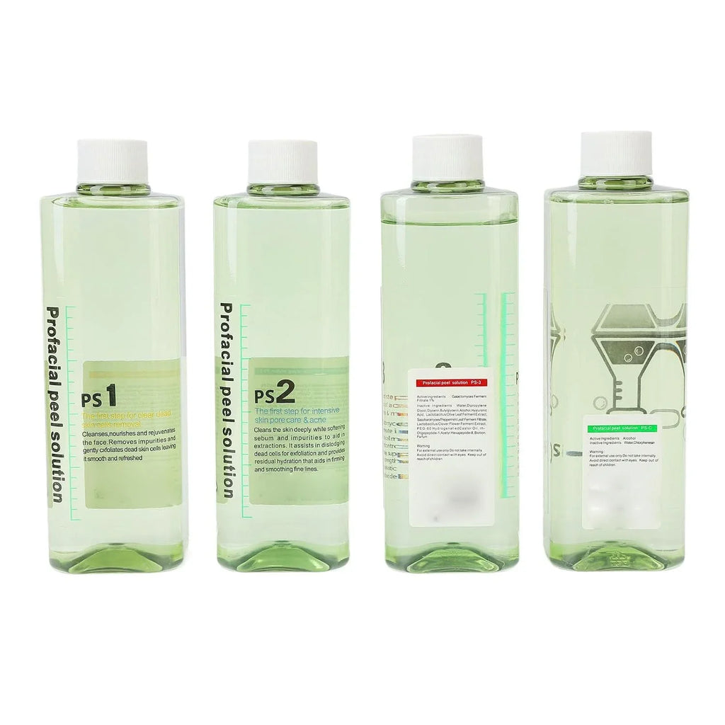 4pcs Hydra Peeling Facial Serum for Dermabrasion Device Deep Cleansing Hydro Dermabrasion Solution Daily Skin Care Brightening and Hydrating Facial Serum