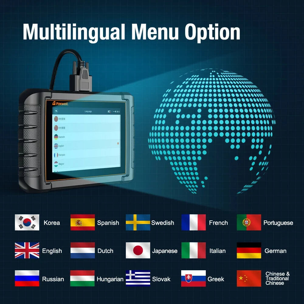 Foxwell NT809 OBD2 Scanner Code Reader Car Diagnostic All System Scan Tool ABS SRS IMMO