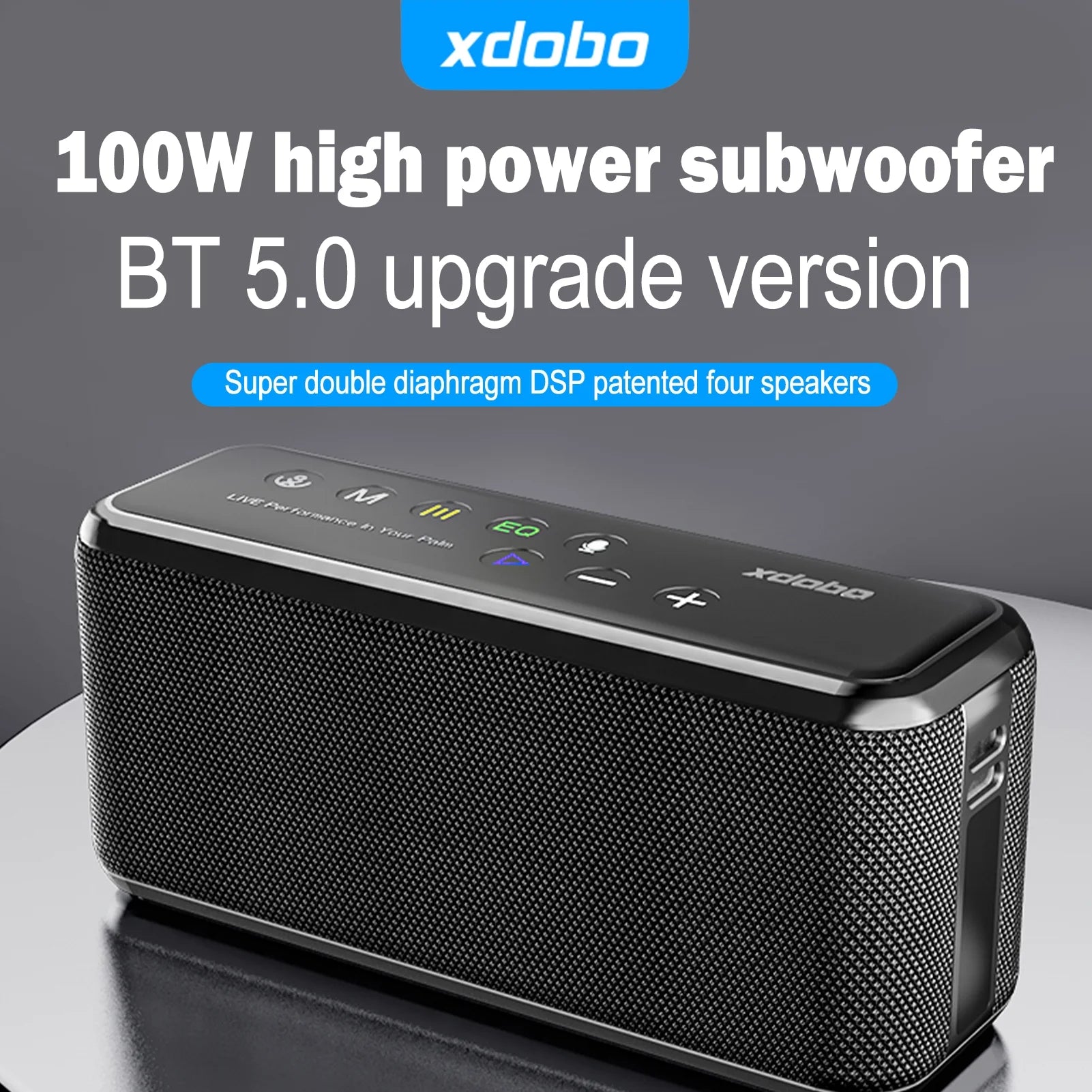 Anself XDOBO X8 MAX Portable Wireless Speaker with BT5.0 Technology and IPX5 Liquidproof Features; HiFi Sound; AUX USB Flash Drive TF Card Support; Long Playtime - Subwoofer Portable Speaker