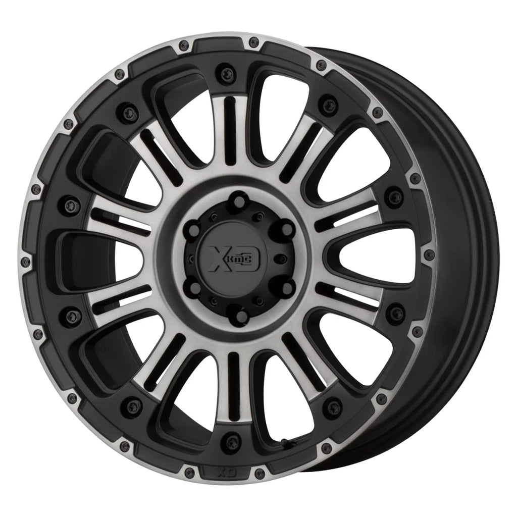 KMC Wheels HossII 20X10 8X165.10 Satin Black Mach w/ Gray Tint (-24 Mm) Wheel Rim