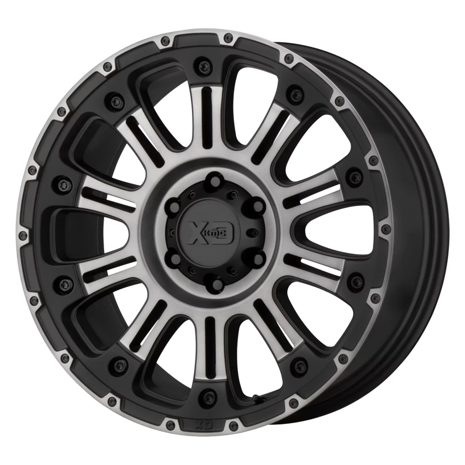 KMC Wheels HossII 20X10 8X165.10 Satin Black Mach w/ Gray Tint (-24 Mm) Wheel Rim