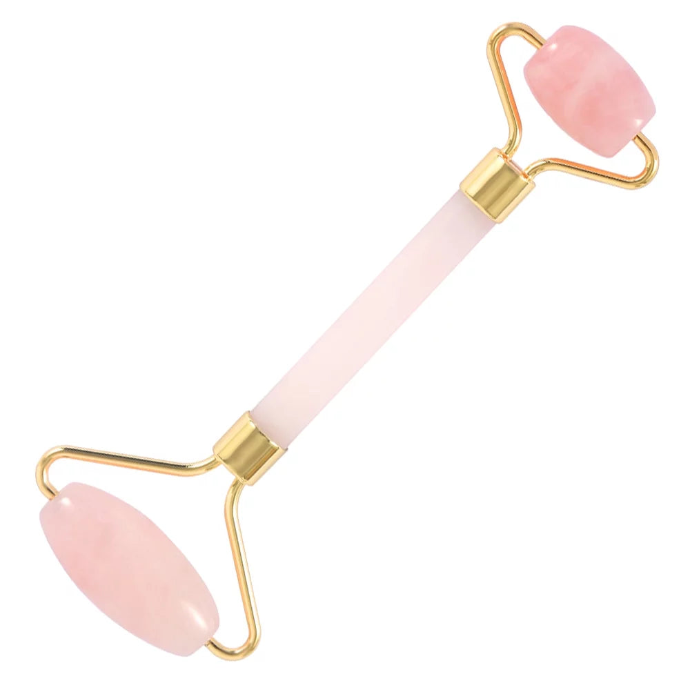 Jade Roller; Face Roller; Facial Beauty Roller Skin Care Tools; Rose Quartz Massager for Face; Eyes; Neck; Body Muscle Relaxing and Relieve Fine Lines and Wrinkles Gua Sha
