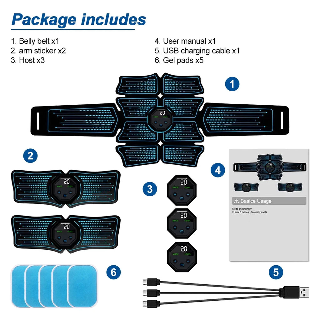 Kepeak ABS Abdominal Toning Trainer; ABS Workout Equipment; Sport Exercise Belt