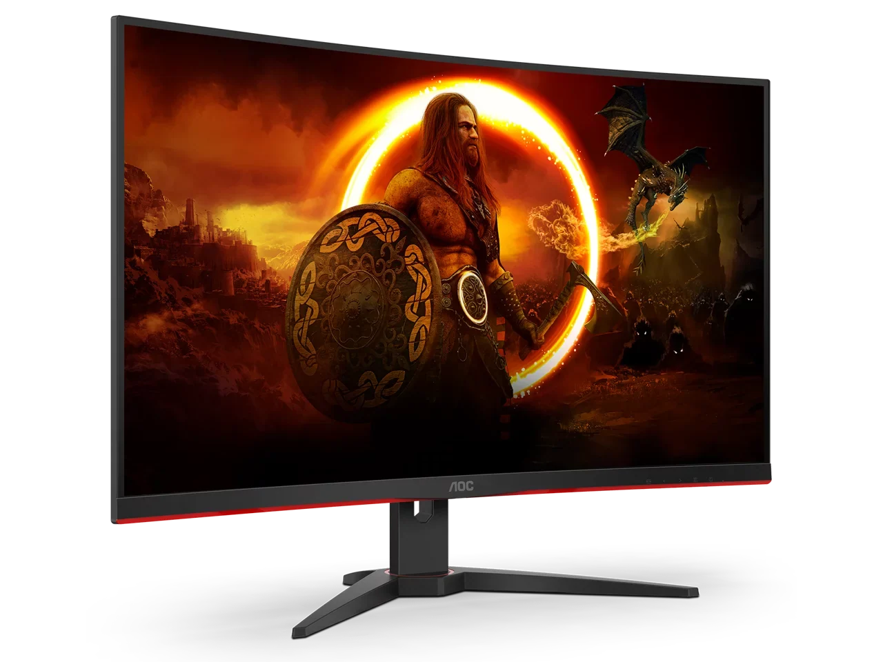 AOC 32" (31.5" Viewable) 240 Hz VA FHD Curved Gaming Monitor FreeSync Premium (AMD Adaptive Sync) 1920 x 1080 123% sRGB; 91% DCI-P3; 85% NTSC HDMI; DisplayPort; Audio (C32G2ZE)