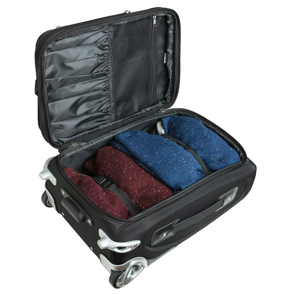 MOJO Black Kansas Jayhawks 21" Softside Rolling Carry-On Suitcase