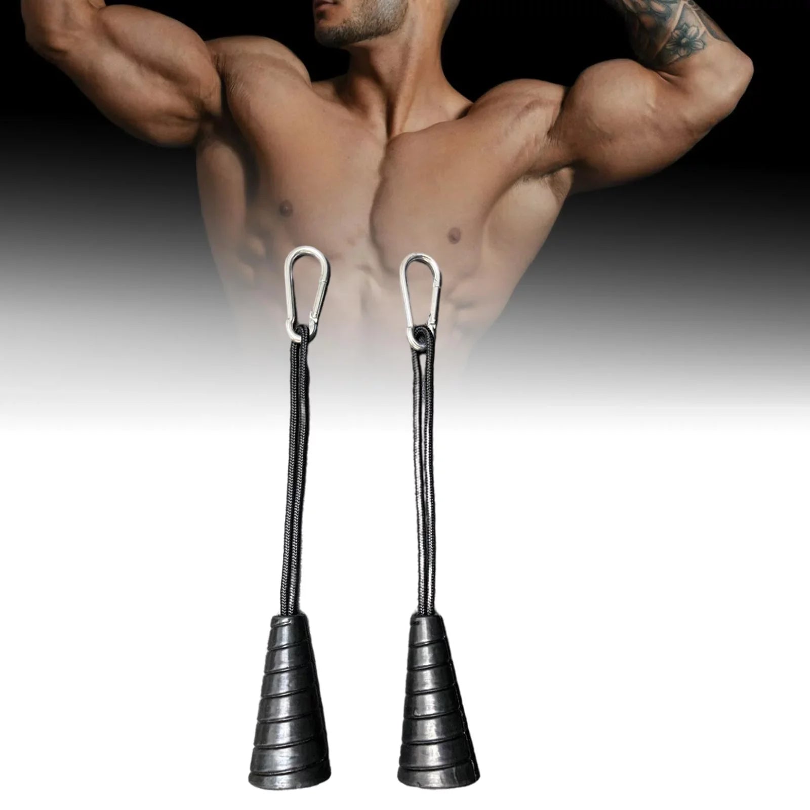 Gym Cable Attachments; Tricep Pulldown Rope;Handles; Weight Fitness Workout Accessories - single