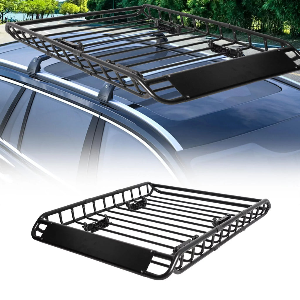 45" x 36" Universal Roof Rack Basket Heavy Duty Rooftop Cargo Rack; 150 lbs Cargo Carrier for Top of Vehicle for SUV; Truck; & Car Luggage Holder; Black