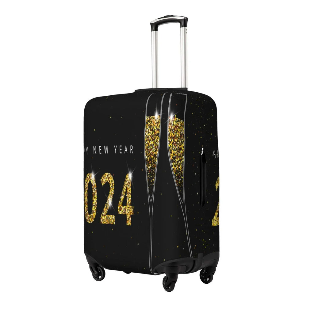 Haiem Happy New Year 2024 (2) Luggage Cover;Durable; Washable Suitcase Protector With Anti-Scratch Technology - Keep Your Luggage Looking New Medium