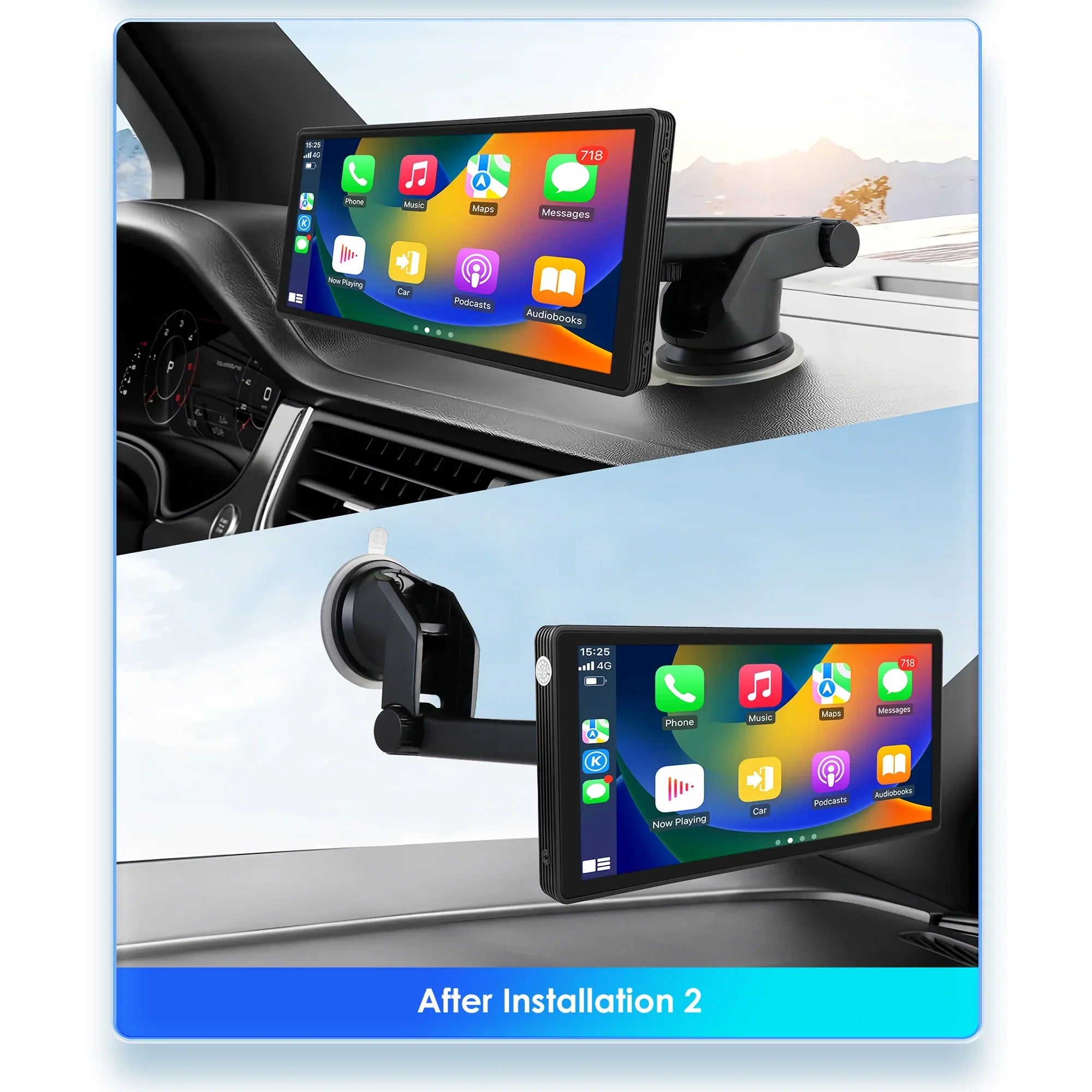 Android Auto Wireless Apple Carplay 360° Adjustable 10.26 millimeter Touchscreen Car Radio Stereo Head Unit Bluetooth GPS Navigation Player With Backup Camera