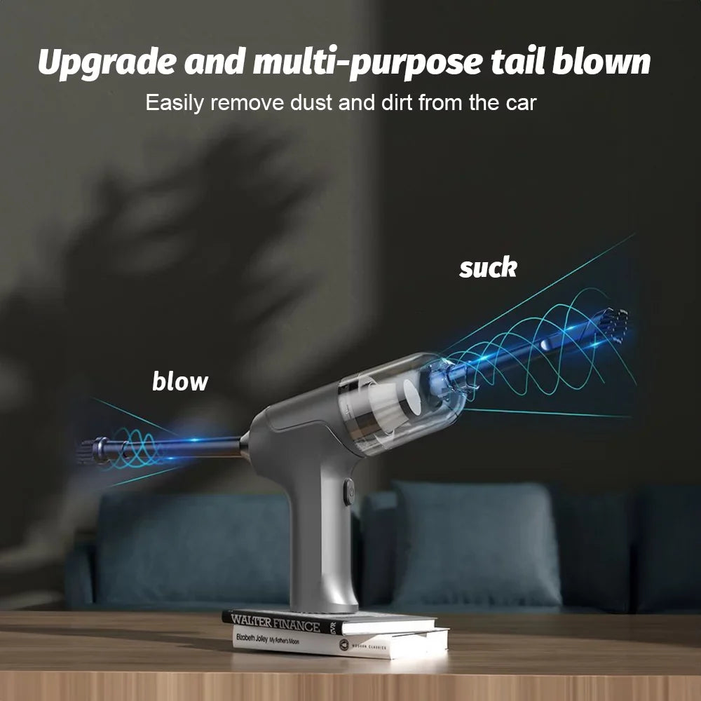 Walmeck Cordless Handheld Vacuum; 13000Pa Strong Suction; 3 in 1 Dust Buster; Air Blower; 20 Mins Runtime
