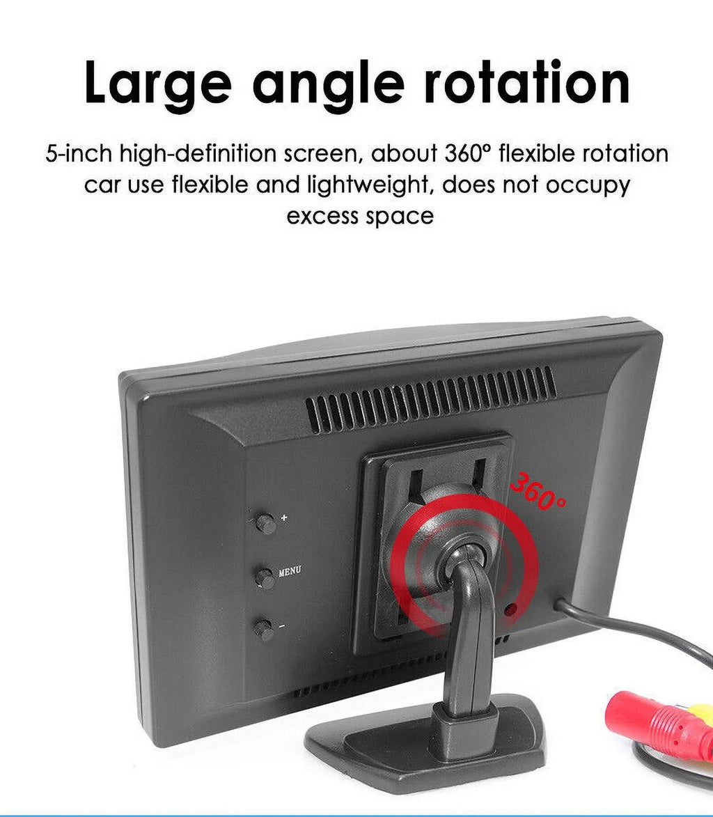 Jahy2Tech Car Night Vision Backup Camera Kit 5" Wireless Monitor HD Rear View Fluidproof