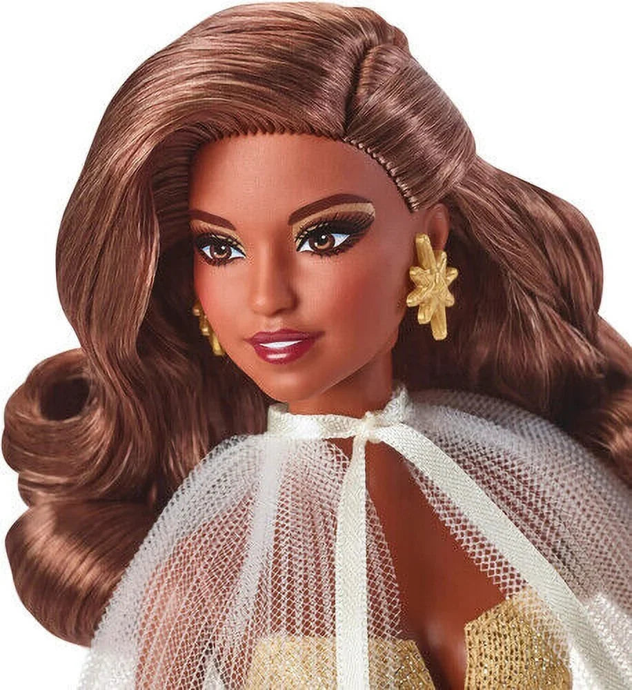Mattel - 2023 Holiday Doll (Dark Brown Hair) [New Toy] Ltd Ed; Paper Doll; Col