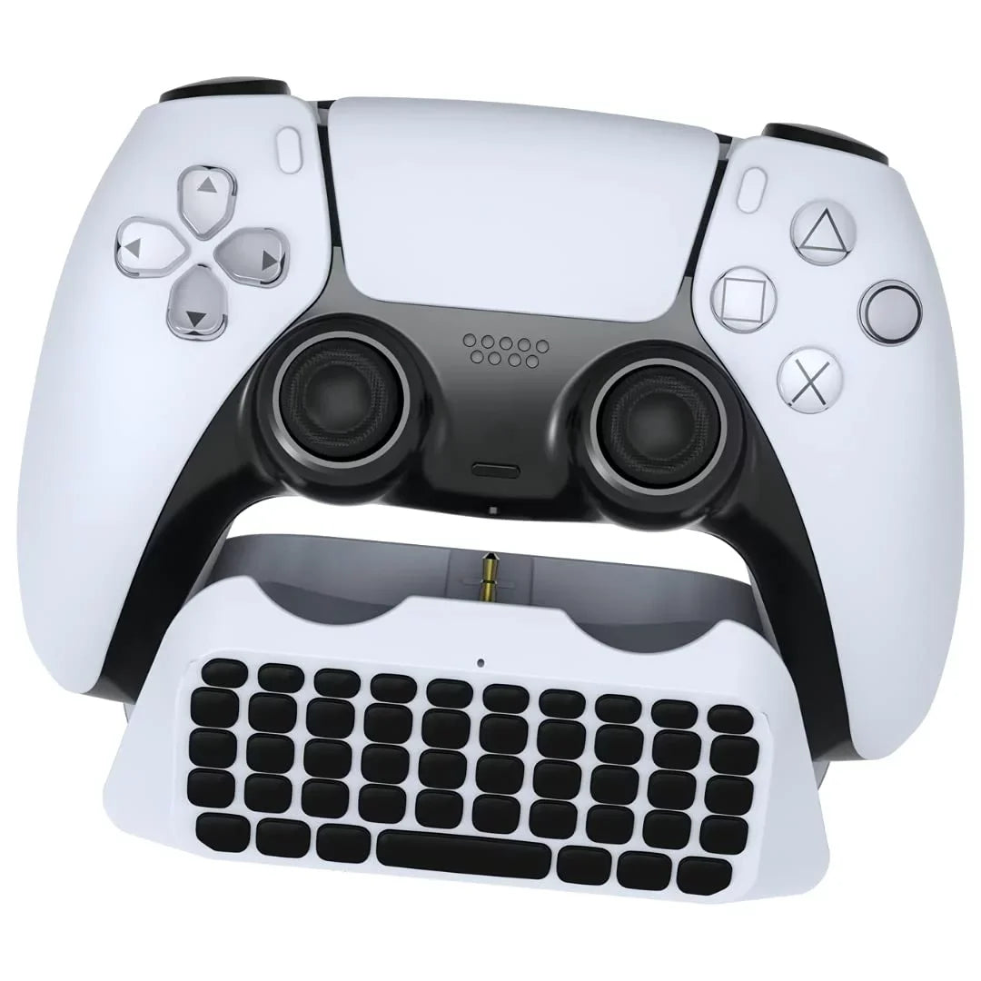 Sony Playstation 5 Disc Version Console with Extra White Controller; Surge QuickType 2.0 Wireless PS5 Controller Keypad and Sackboy: A Big Adventure Bundle