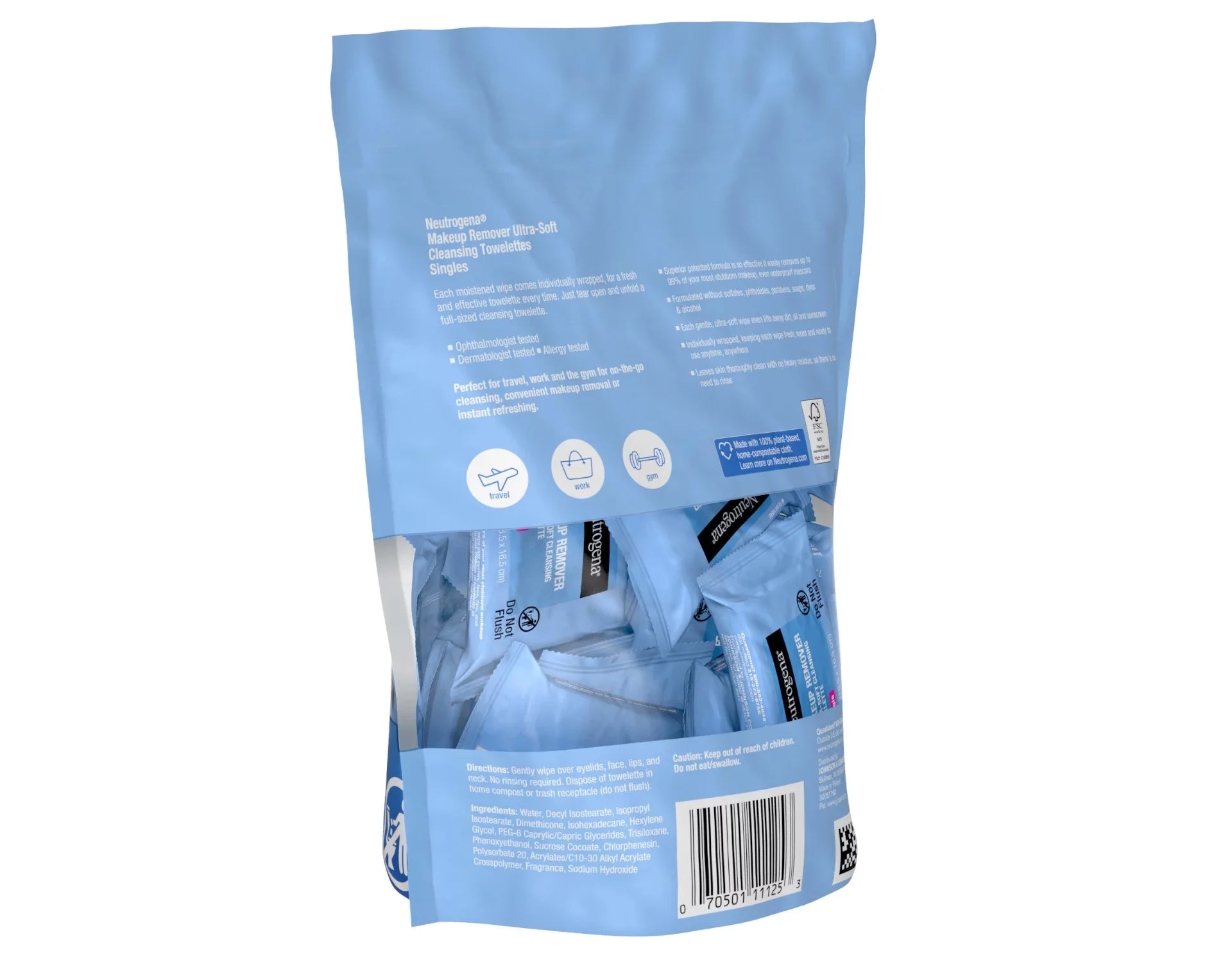 Neutrogena Makeup Remover Cleansing Towelette; Singles; 20 Ea; 6 Pack