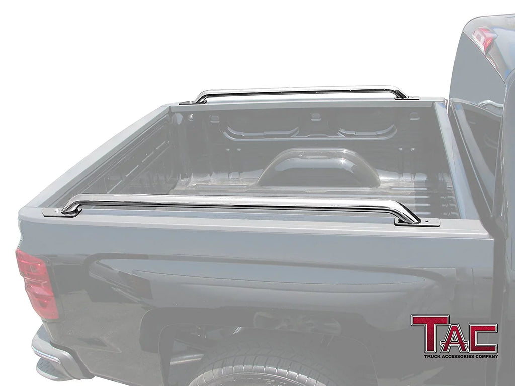 TAC Bed Rails Fit 2014-2024 Chevy Silverado 1500/GMC Sierra 1500 5.5ft Short Bed T304 Stainless Steel truck Side rails Off Road Automotive Exterior Accessories 2pcs