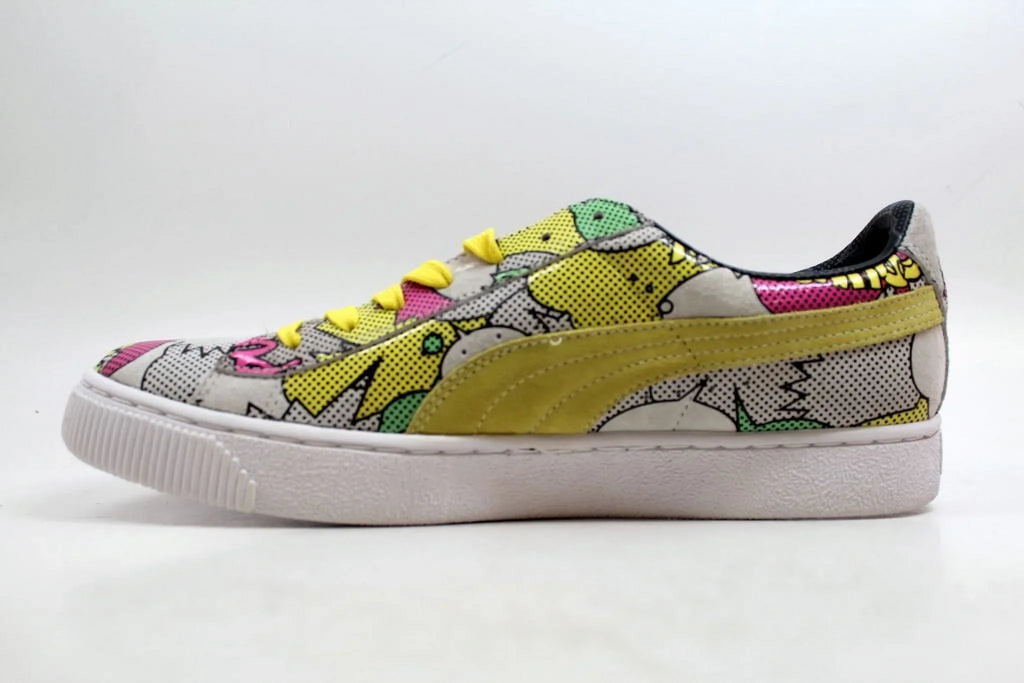 PUMA BASKET 68 DOPE COMICS PRINT LOW SNEAKER MULTI COLOR MEN SHOES SIZE 7.5 NEW