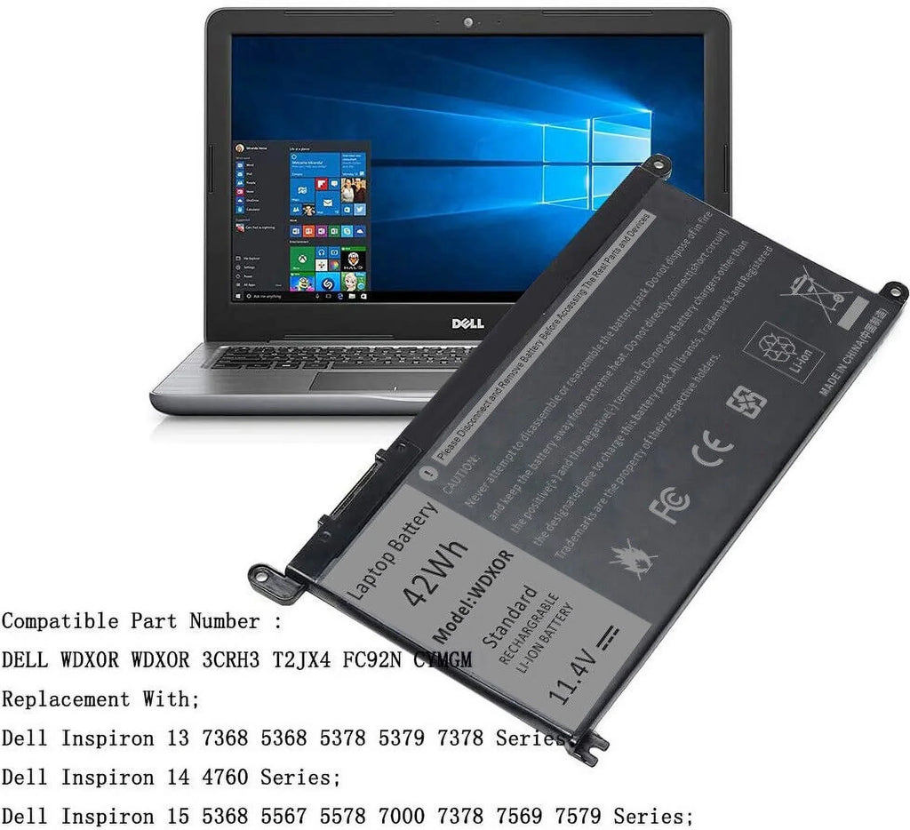 Battery For Dell WDXOR WDX0R 0WDX0R;FC92N 0FC92N