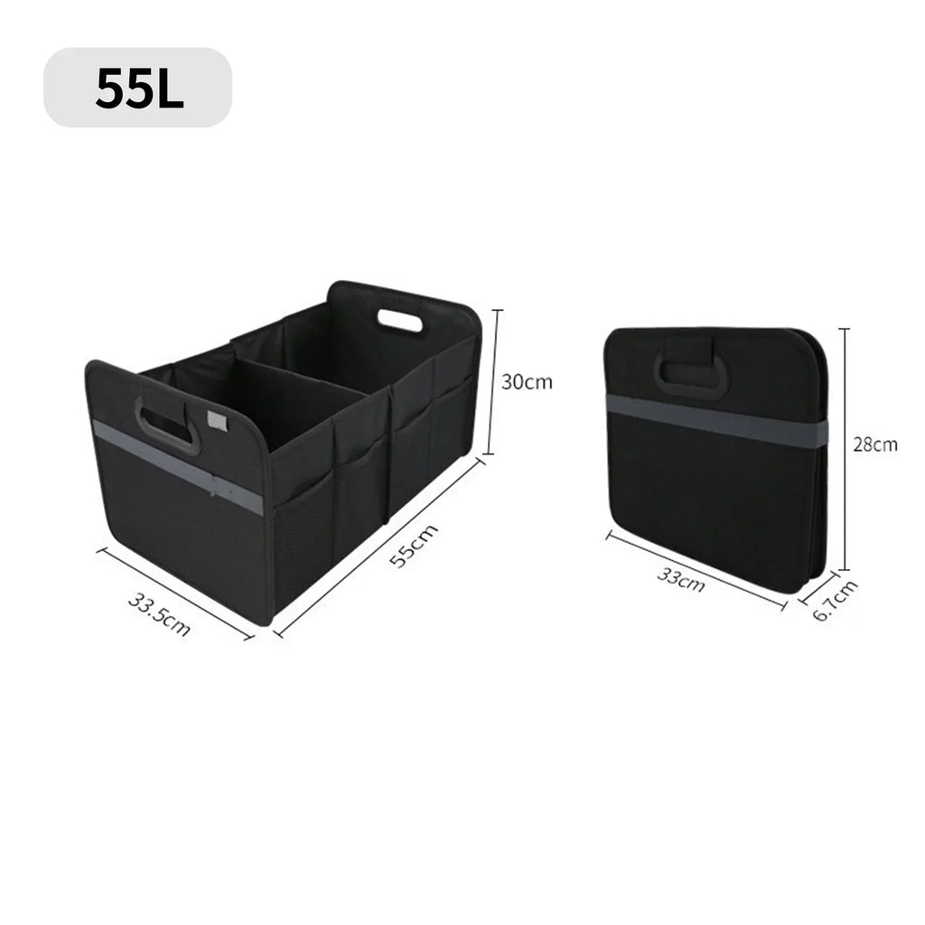 moobody Car Trunk Organizer Car Trunk Storage Box Automotive Cargo Organizer Folding Car Storage Box 55L