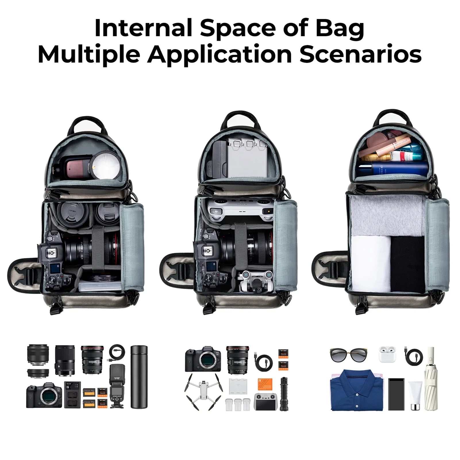 K&F CONCEPT Single Shoulder Bag;Dslr/slr/mirrorless Camera Case Fluidproof K F Camera Dslr/slr/mirrorless With Removable Camera Case And Fluidproof Dividers Fluidproof With F Camera Features