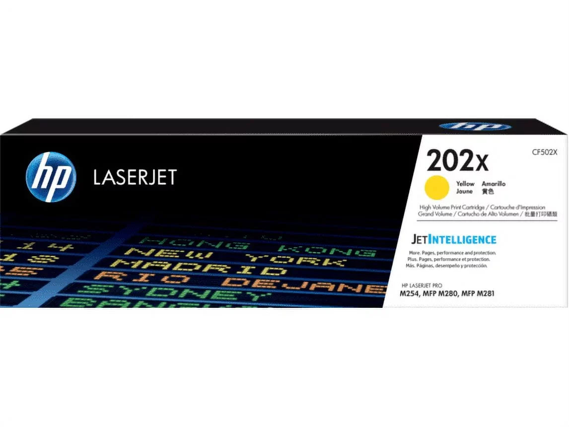 HP 202X (CF502X) Toner Cartridge; Yellow High Yield