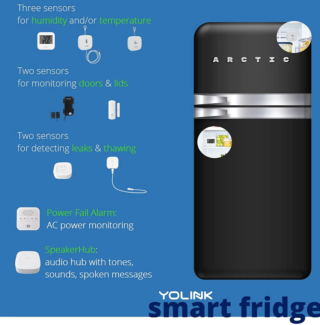 Smart Wireless Temperature / Humidity Sensor Wide Range (-22 to 158 degrees) for Freezer Fridge Monitoring Pet Cage/Tank Monitoring Smartphone Alerts; Works with Alexa IFTTT; 2 Pack - Hub Included
