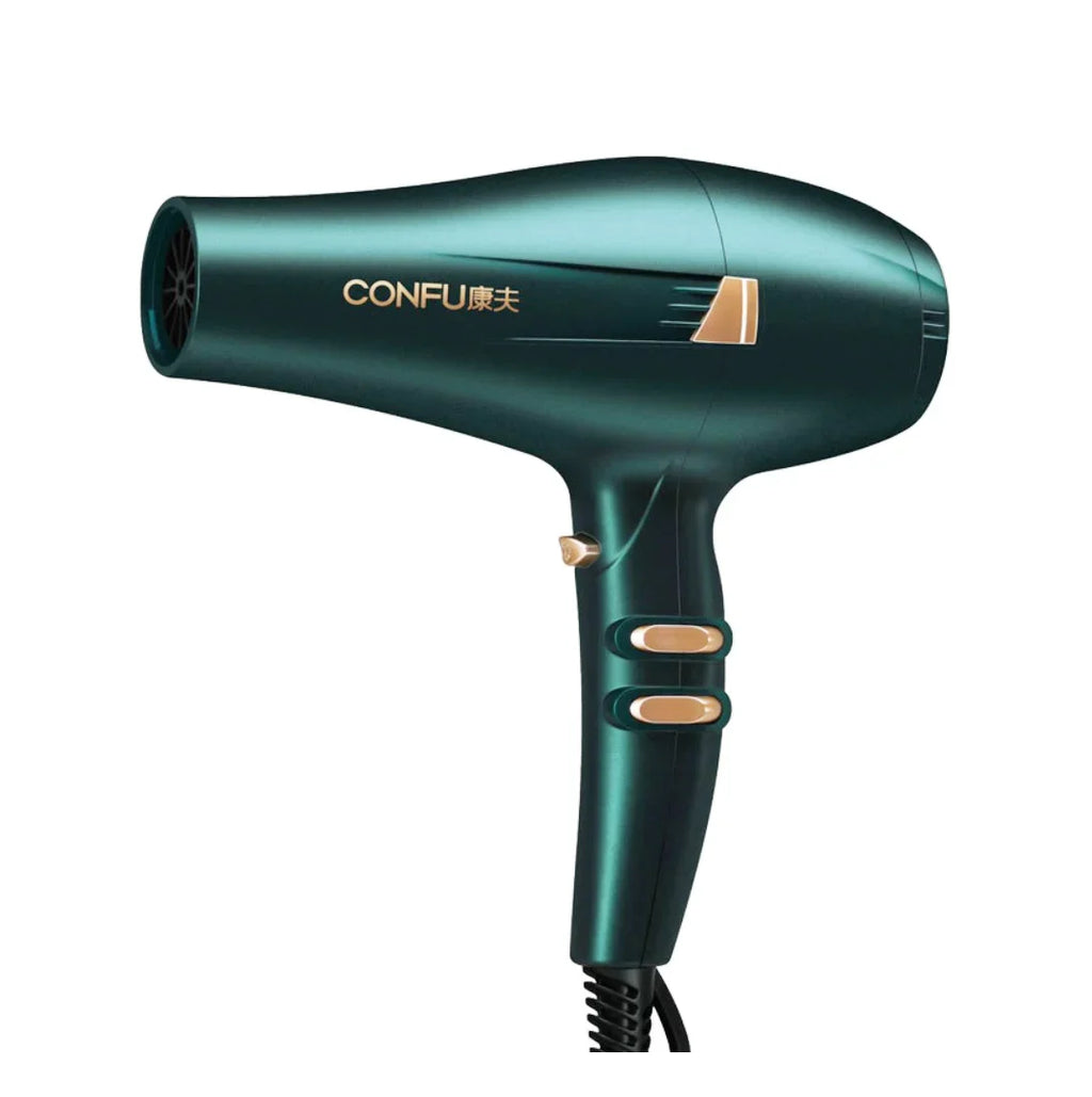 CONFU hot and cold air Hair Dryer; 2000W High Power Dryer; Quiet high wind professional hair stylist Dryer; Cool Shot Button; 3 Heat and 2 Speed Settings; Ionic Function for Shinier Results Silver