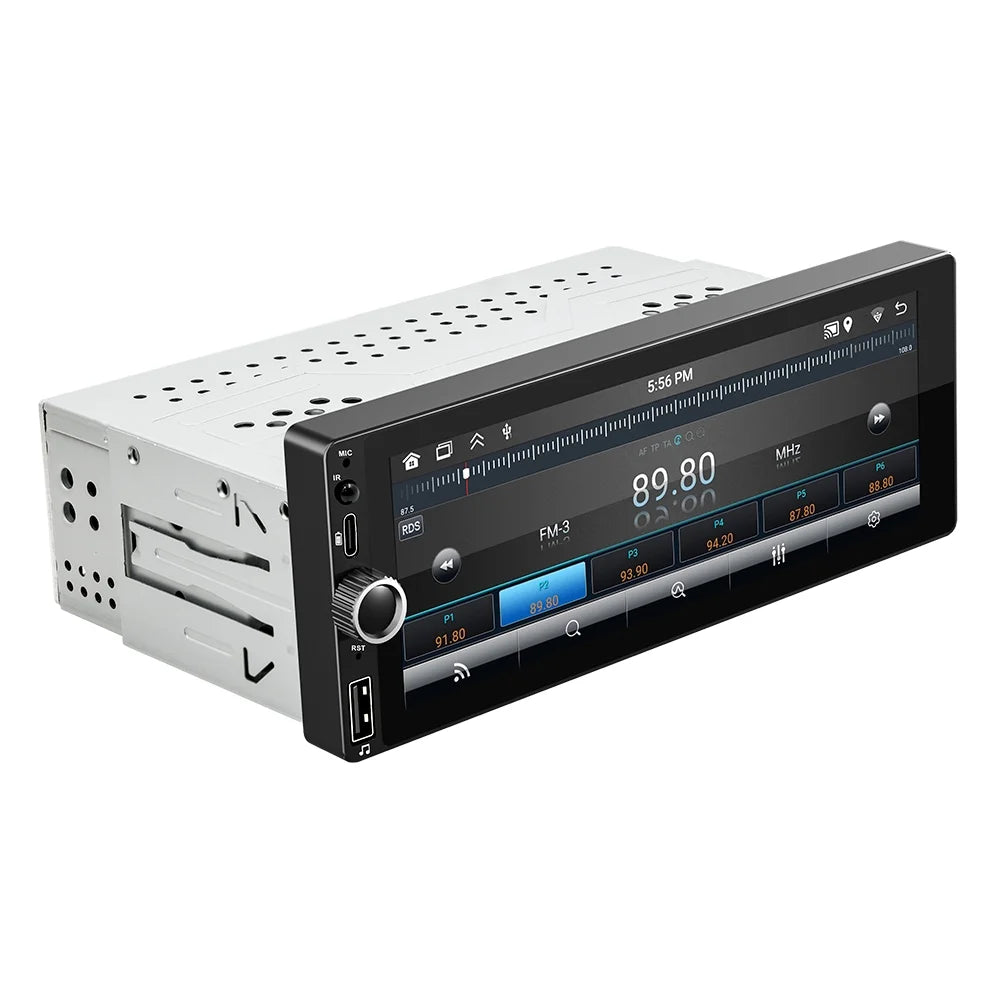 Android 13 Car Stereo Single Din Wireless Android Auto - [2+32G] 7 inch Touch Screen Radio - GPS Navigation; WiFi; Mirror Link + AHD Backup Camera and Microphone