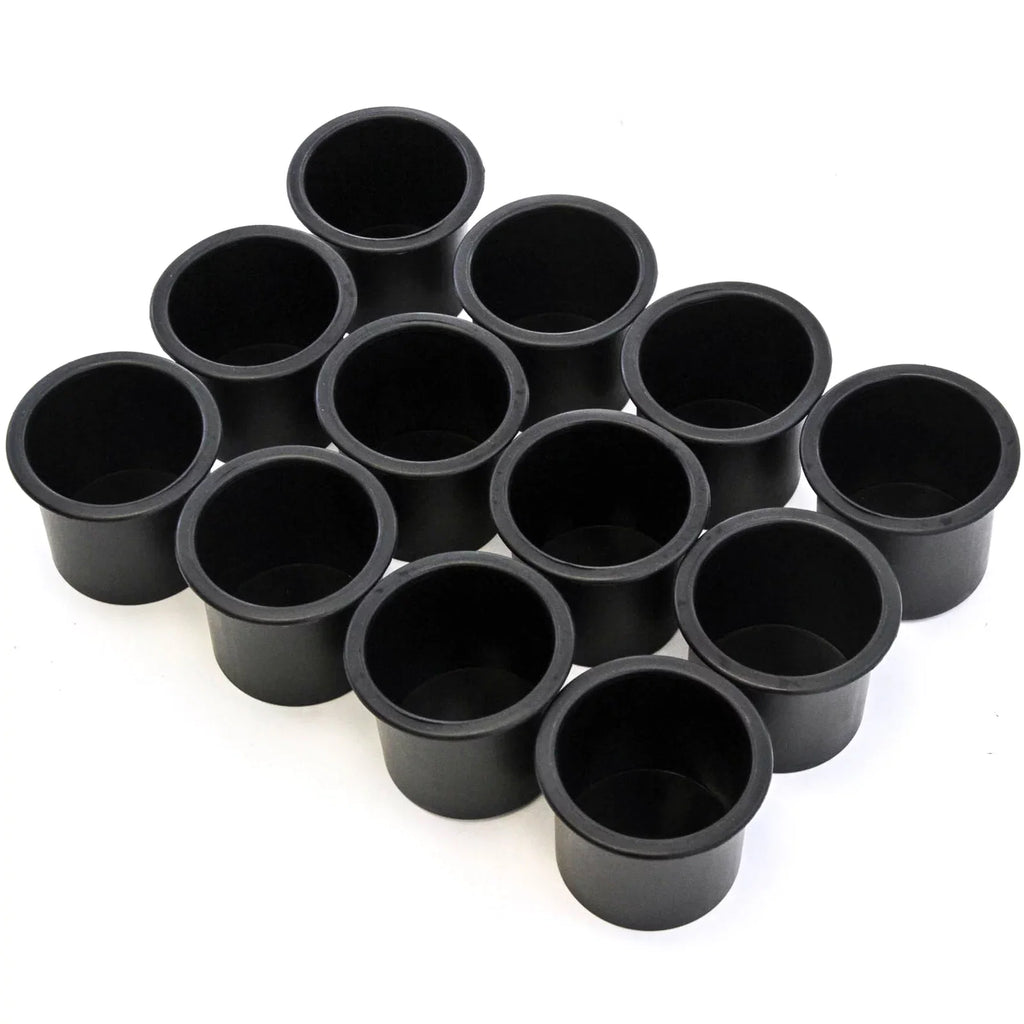 12 Cup Holder Plastic Pocket Recessed Insert Universal for Boat RV Car Truck Sofa Game Table Marine Pontoon Motorhome Camper