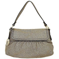 Pre-Owned Fendi Handbag Gold Lame 8BK042 Canvas Leather FENDI Semi-shoulder Bag Flap One Shoulder Ladies (Good)
