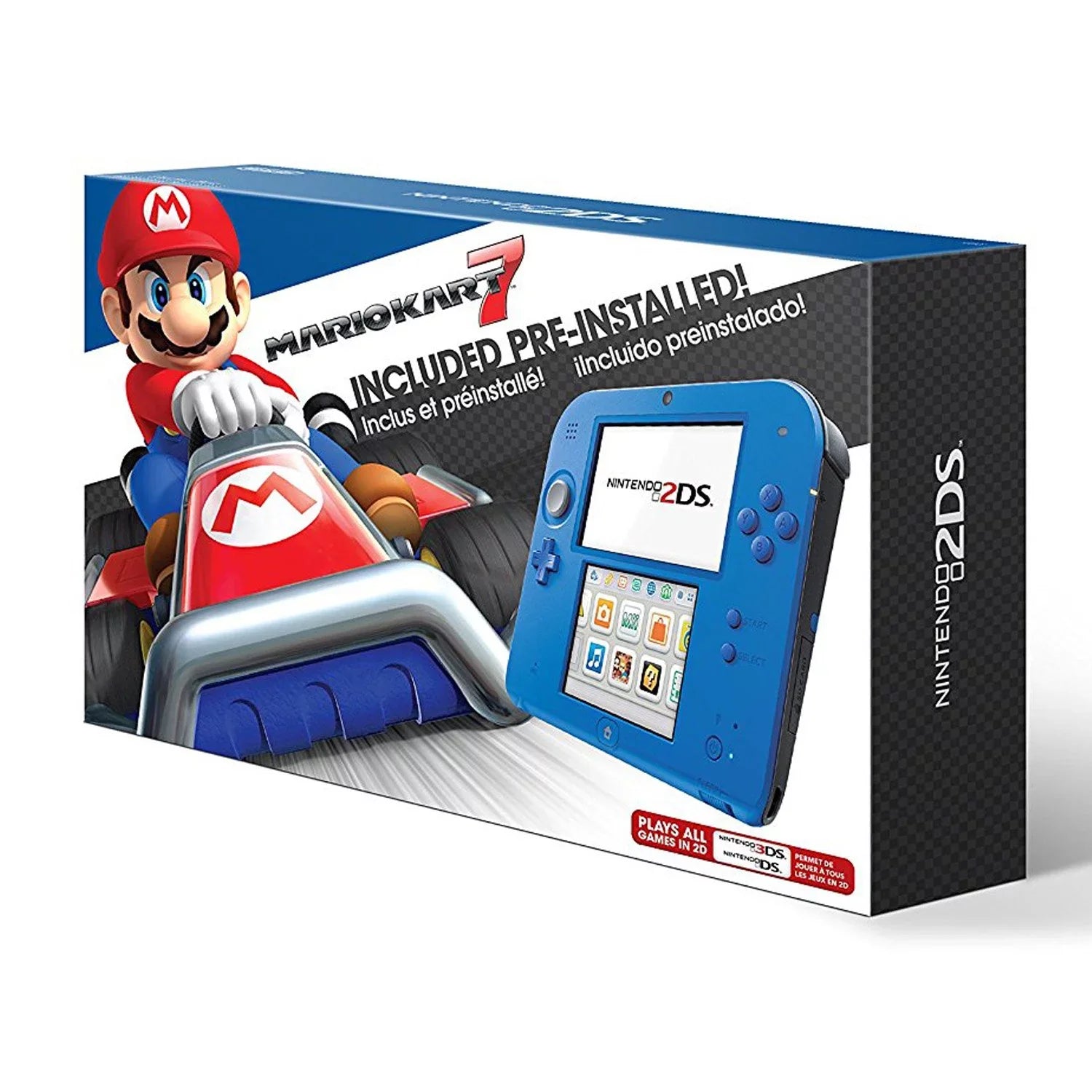 Nintendo 2DS Mario Kart 7 Bundle - Current-activated Blue