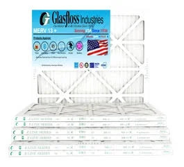 Glasfloss 10x30x1 - MERV 13 -Qty:4 - Furnace Air Filter - Made in USA (Actual Size: 9.5 x 29.5x7/8 inch)