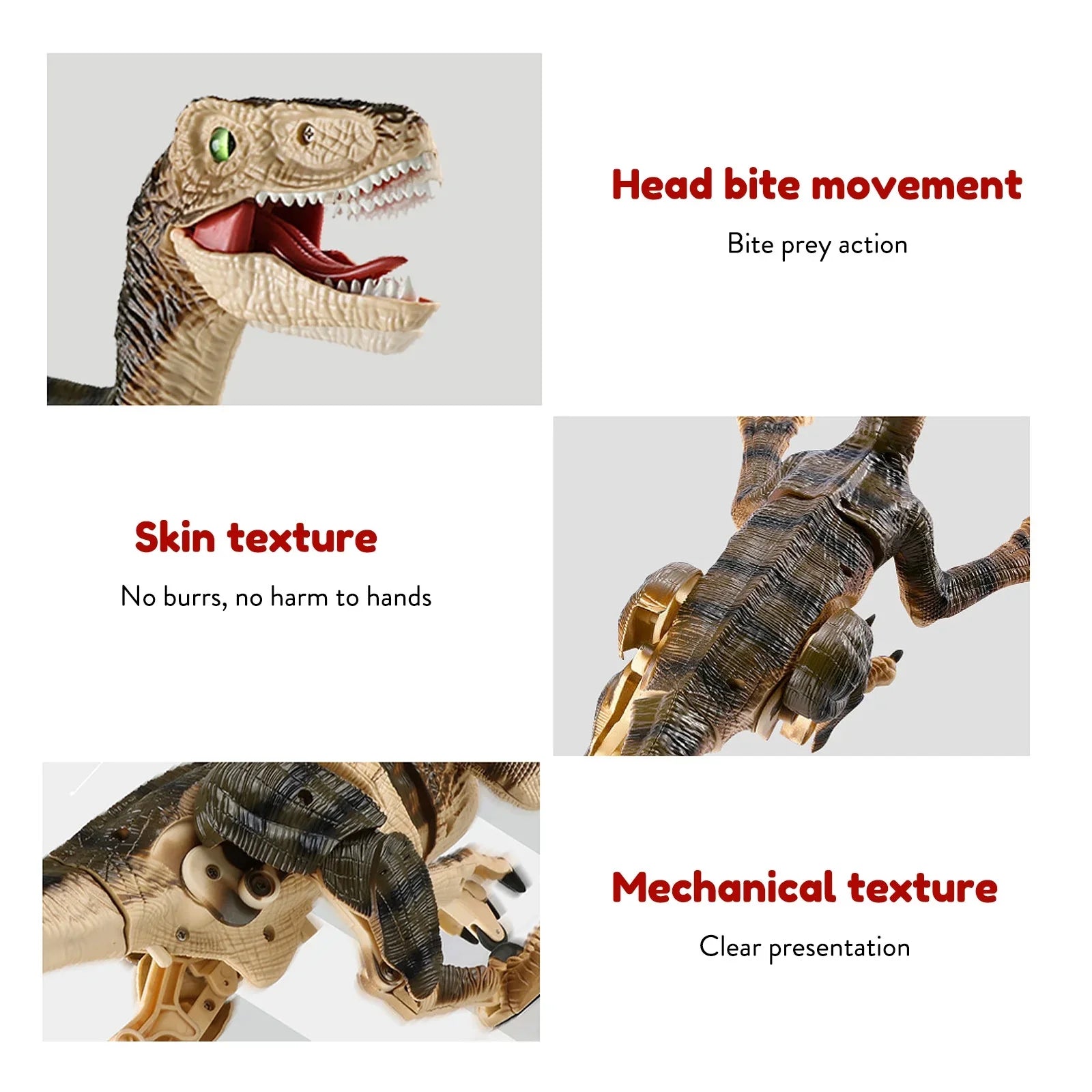 Remote Control Dinosaur Toys with Light up 3D Eyes; Shaking Head; Roaring Sounds; Walking Dinosaur Toy Gift for Kids Age 3-12 Years